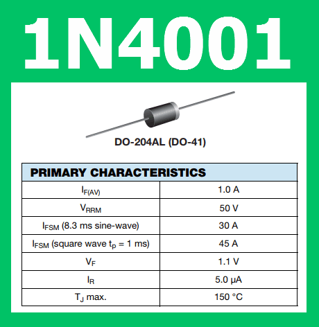 1N4001 diode rectifier